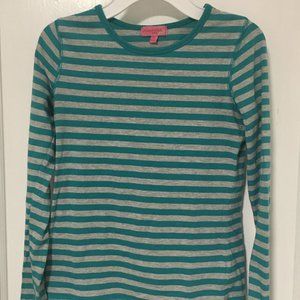 Teal Striped Shirt